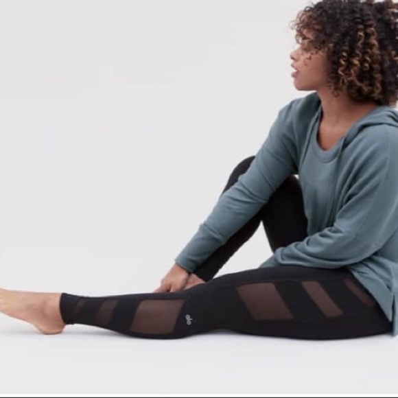 ALO Yoga Pants - High Waist Mesh Panel Leggings